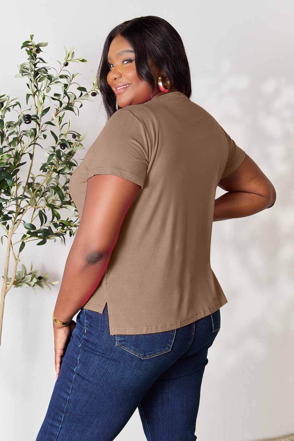 Basic Bae Full Size Round Neck Short Sleeve T-Shirt - DaTrendStore.Com
