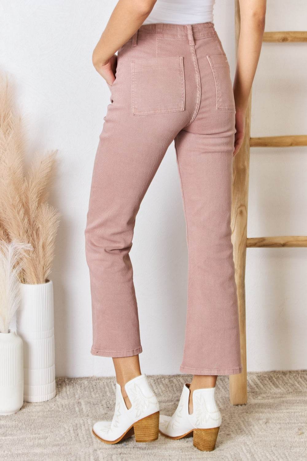 RISEN Full Size High Rise Ankle Flare Jeans - DaTrendStore.Com
