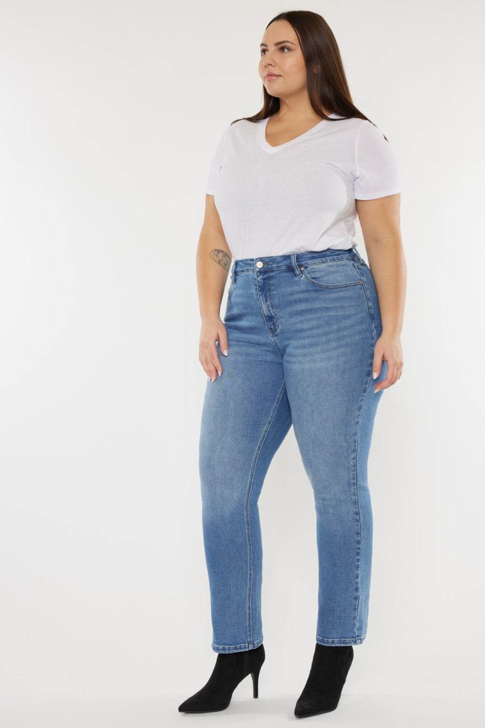 Kancan Full Size Cat's Whiskers High Waist Jeans - DaTrendStore.Com