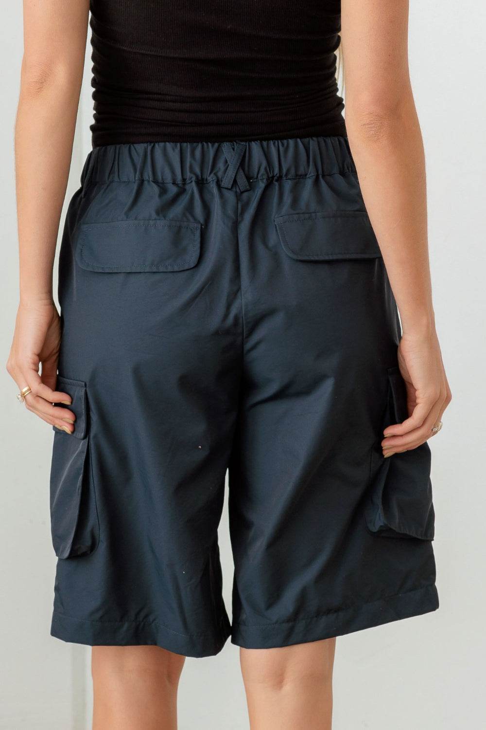 Le Lis Navy Cargo Bermuda Shorts - DaTrendStore.Com