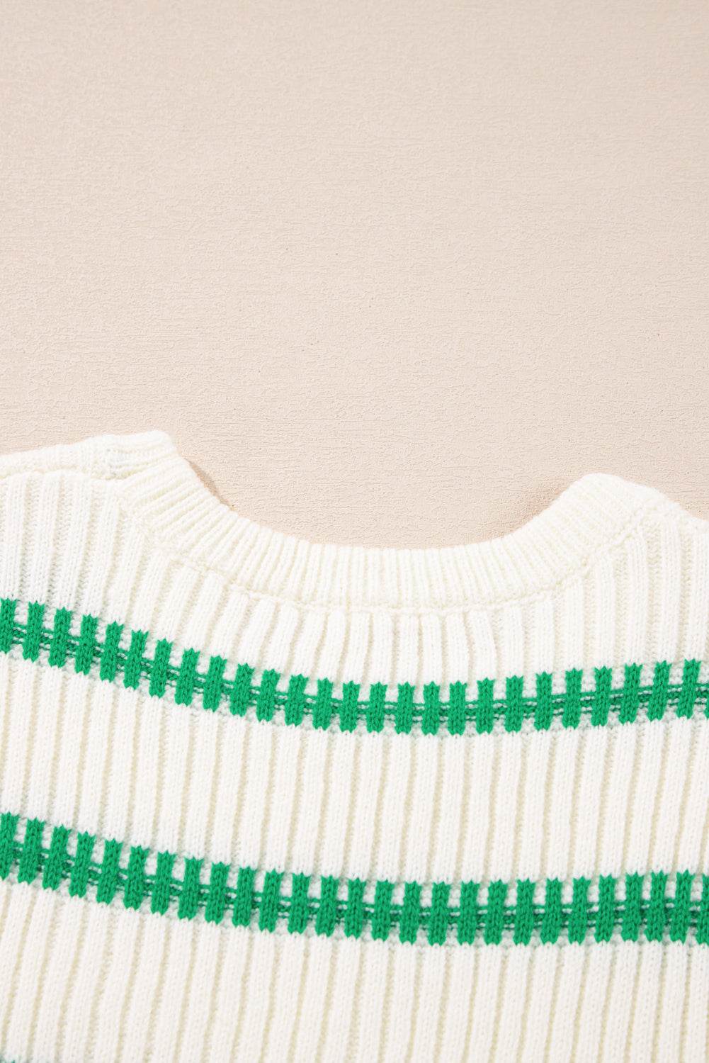 Striped Round Neck Sweater Vest - DaTrendStore.Com