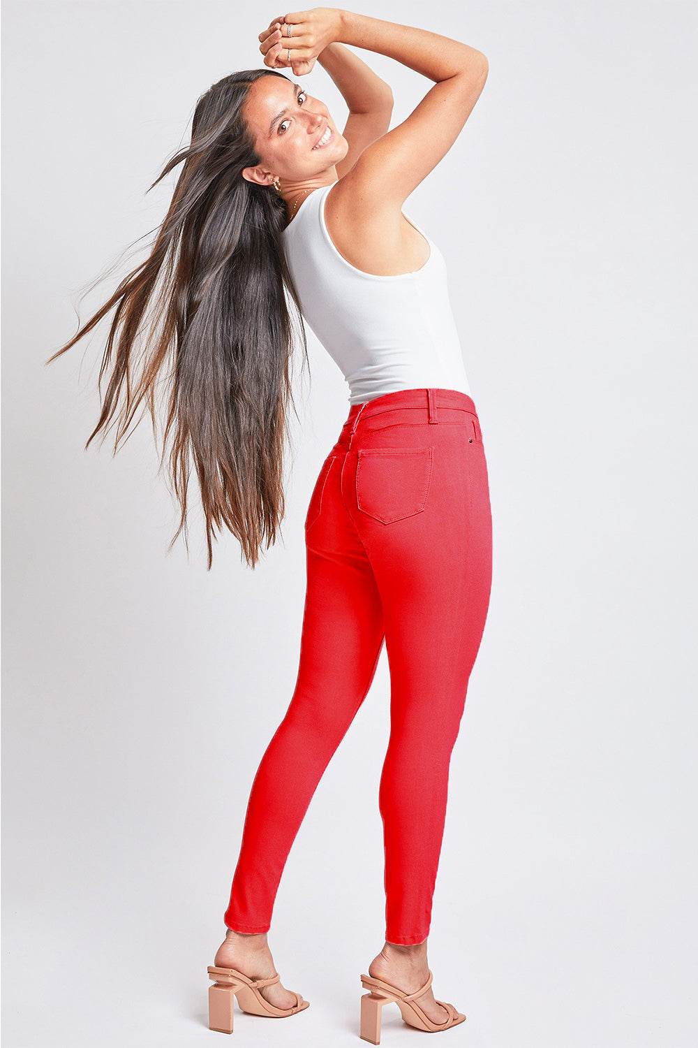 YMI Jeanswear Full Size Hyperstretch Mid-Rise Skinny Jeans - DaTrendStore.Com