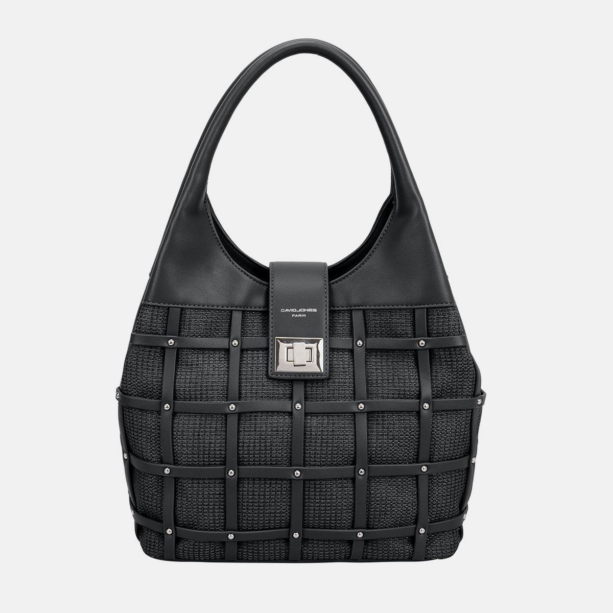 David Jones Rivet Decor Handbag - DaTrendStore.Com