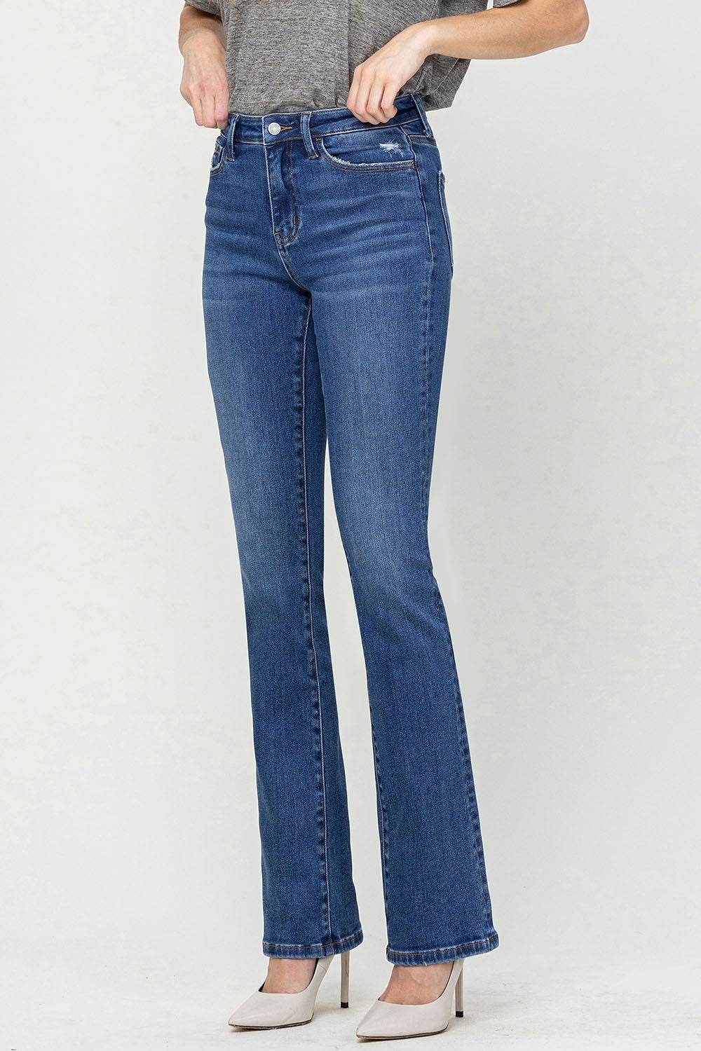 Vervet by Flying Monkey High Waist Bootcut Jeans - DaTrendStore.Com