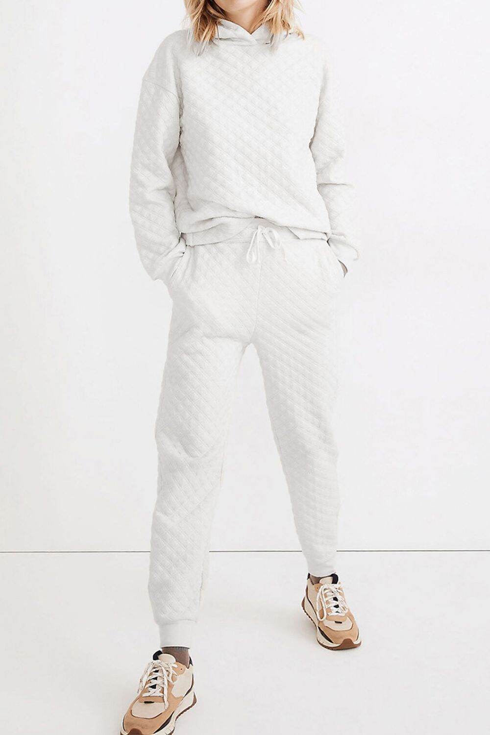 Dropped Shoulder Hoodie and Drawstring Pants Set - DaTrendStore.Com