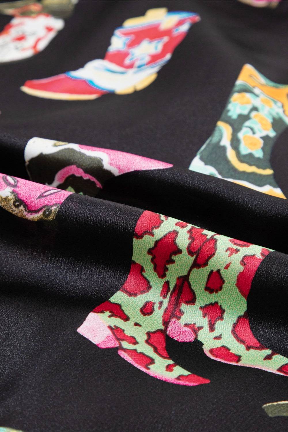 Printed Button Up Short Sleeve Top and Shorts Lounge Set - DaTrendStore.Com