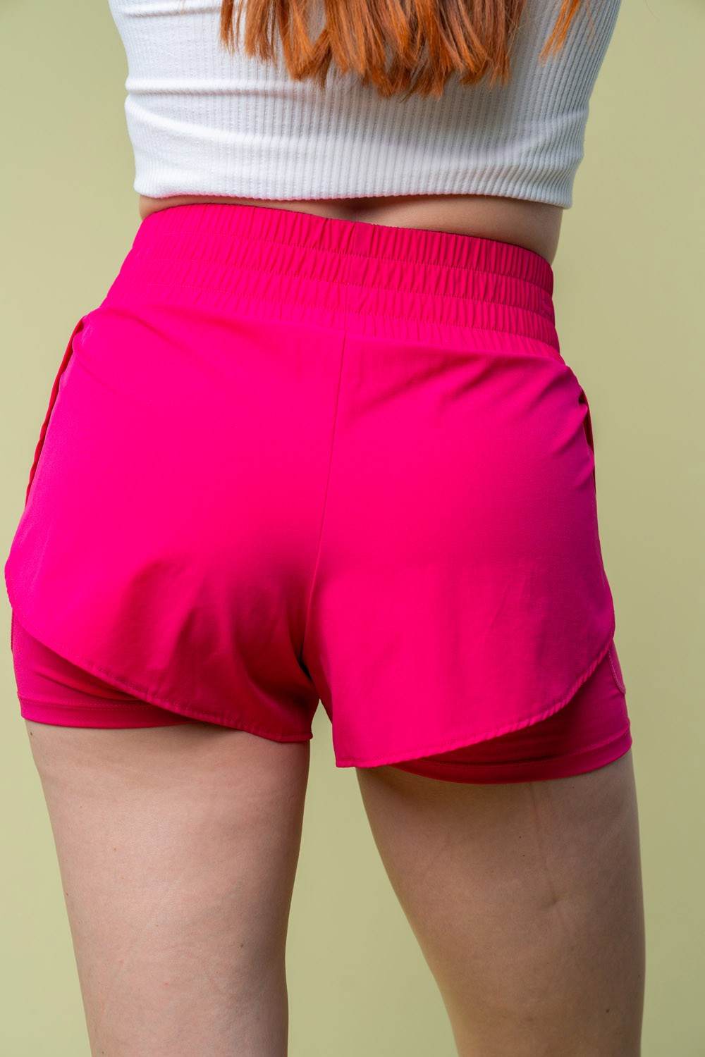 White Birch Full Size High Waisted Knit Shorts - DaTrendStore.Com