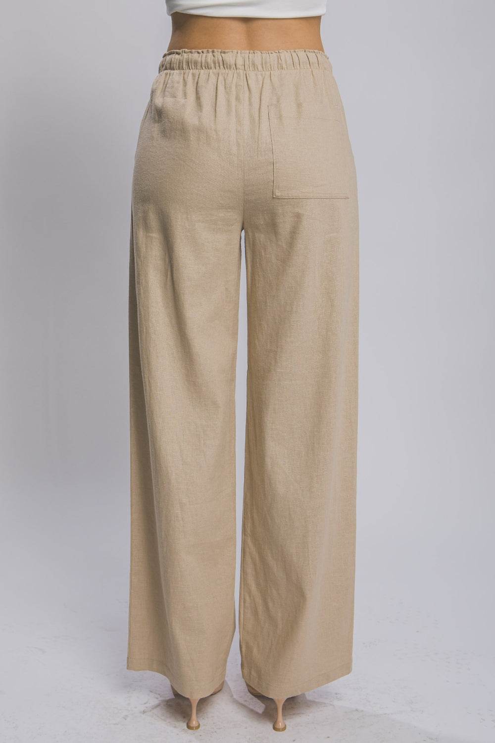 Love Tree Drawstring Wide Leg Pants with Pockets - DaTrendStore.Com
