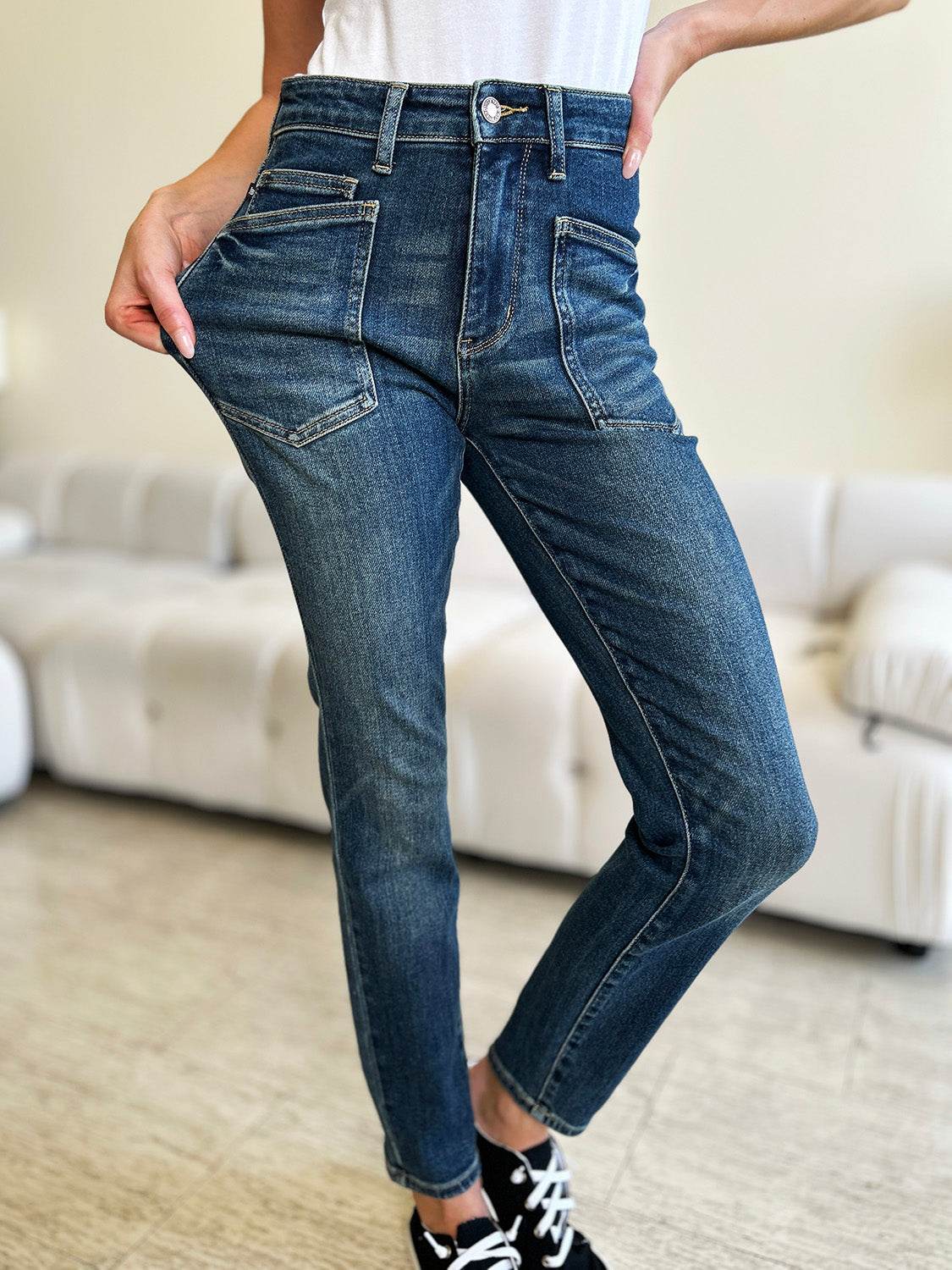 Judy Blue Full Size High Waist Skinny Jeans - DaTrendStore.Com