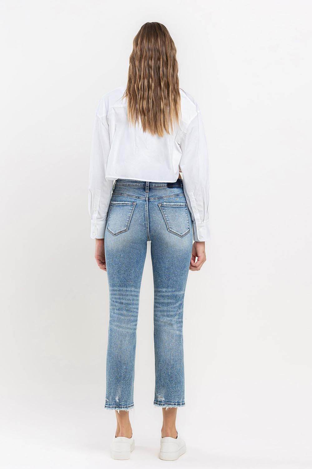 Lovervet Full Size High Rise Slim Straight Jeans - DaTrendStore.Com