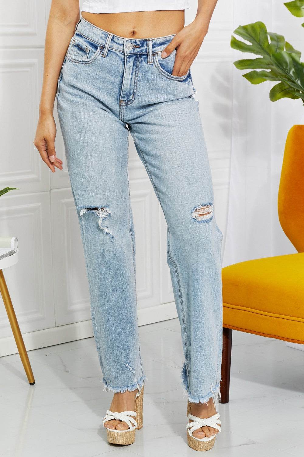 Vervet by Flying Monkey Full Size Allie 90's Dad Jean - DaTrendStore.Com