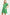 Umgee Puff Sleeve Tiered Babydoll Dress - Green