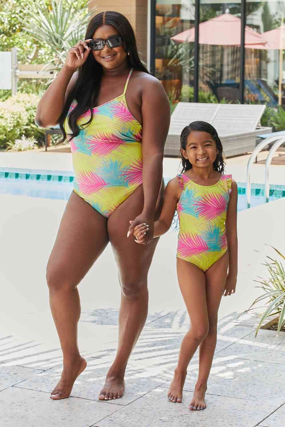 Marina West Swim High Tide One-Piece in Multi Palms - DaTrendStore.Com