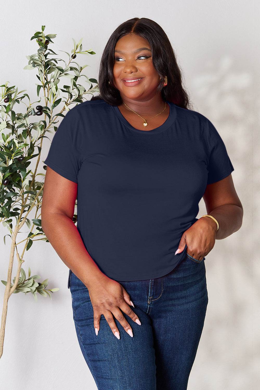 Basic Bae Full Size Round Neck Short Sleeve T-Shirt - DaTrendStore.Com