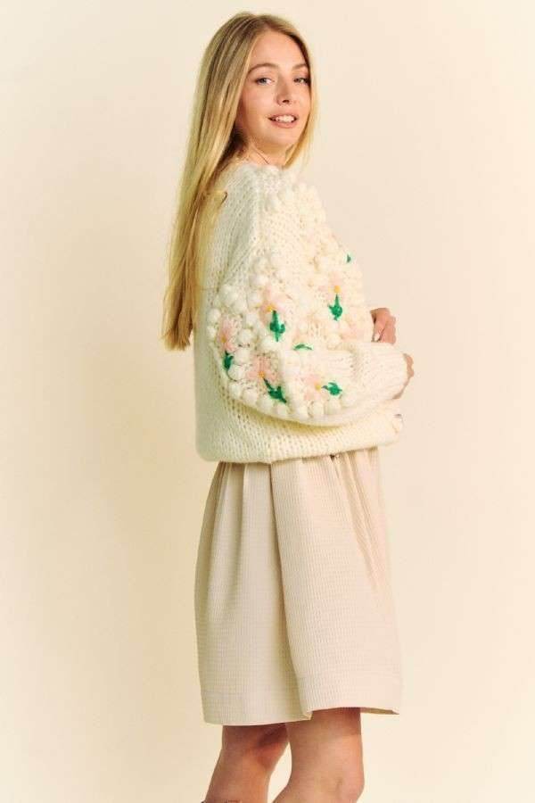 Davi & Dani Floral Pattern Button Down Cardigan - DaTrendStore.Com