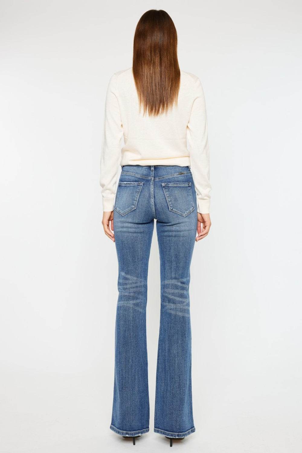 Kancan Cat's Whiskers High Waist Flare Jeans - DaTrendStore.Com