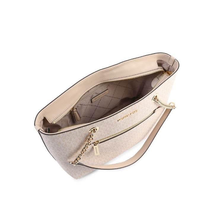 Michael Kors - Michael Kors Medium fornt zip Chain Tote Bag 35R3GTTT2V BUFF - DaTrendStore.Com
