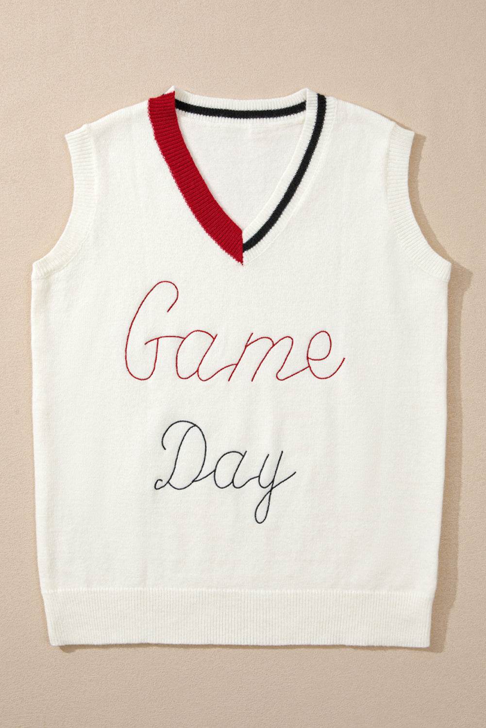 GAME DAY V-Neck Sweater Vest - DaTrendStore.Com