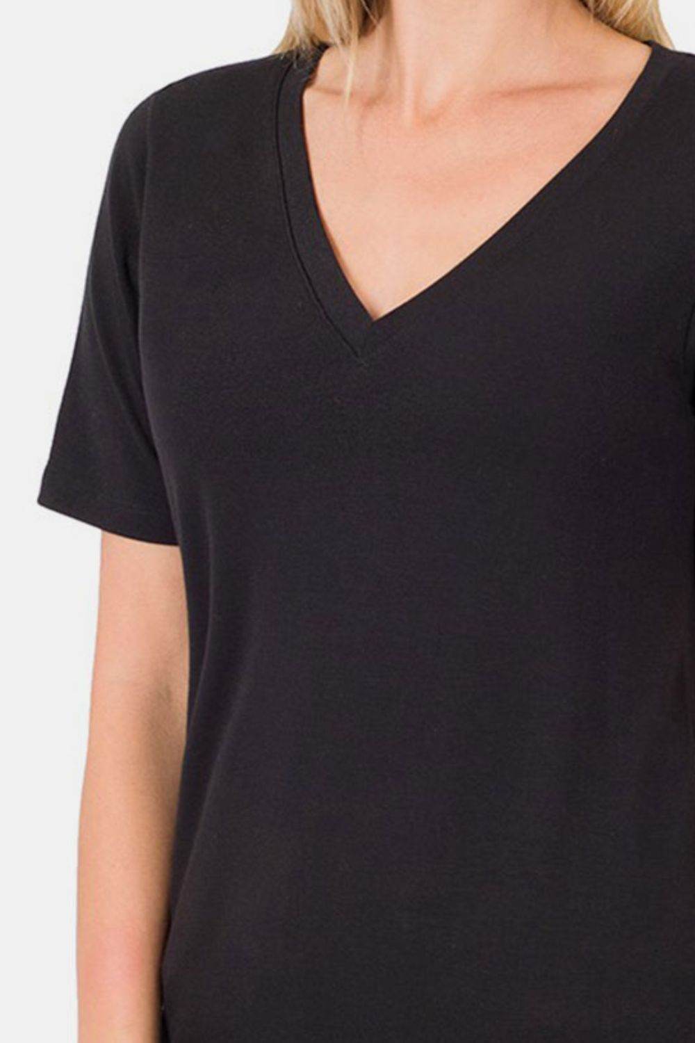 Zenana V-Neck Short Sleeve T-Shirt - DaTrendStore.Com