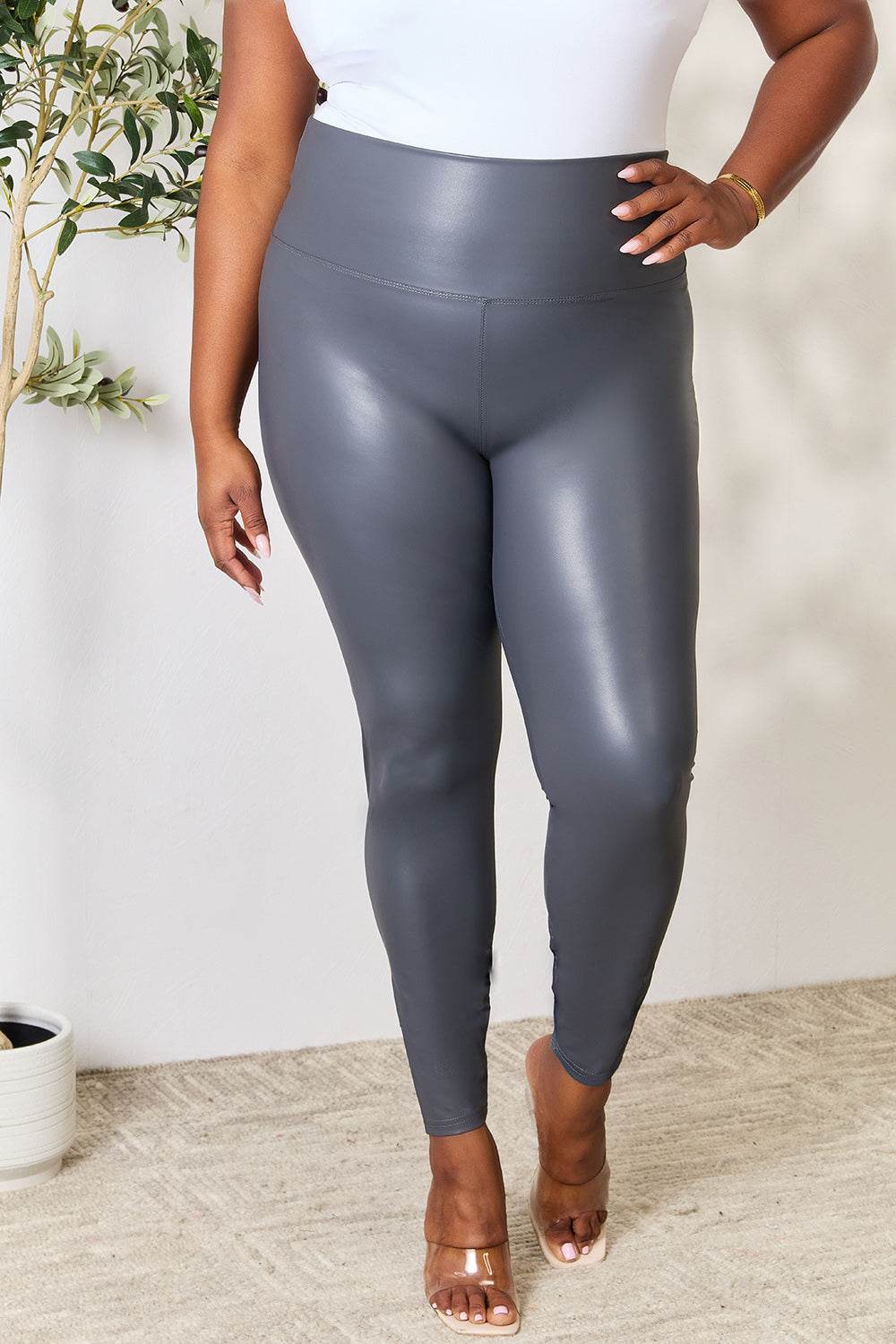 LOVEIT Full Size Wide Waistband High Waist Leggings - DaTrendStore.Com
