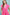 Umgee Contrast Trim Midi Dress with Tiered Ruffle Hem - Hot Pink