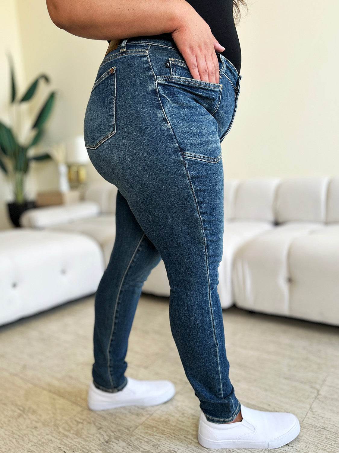 Judy Blue Full Size High Waist Skinny Jeans - DaTrendStore.Com