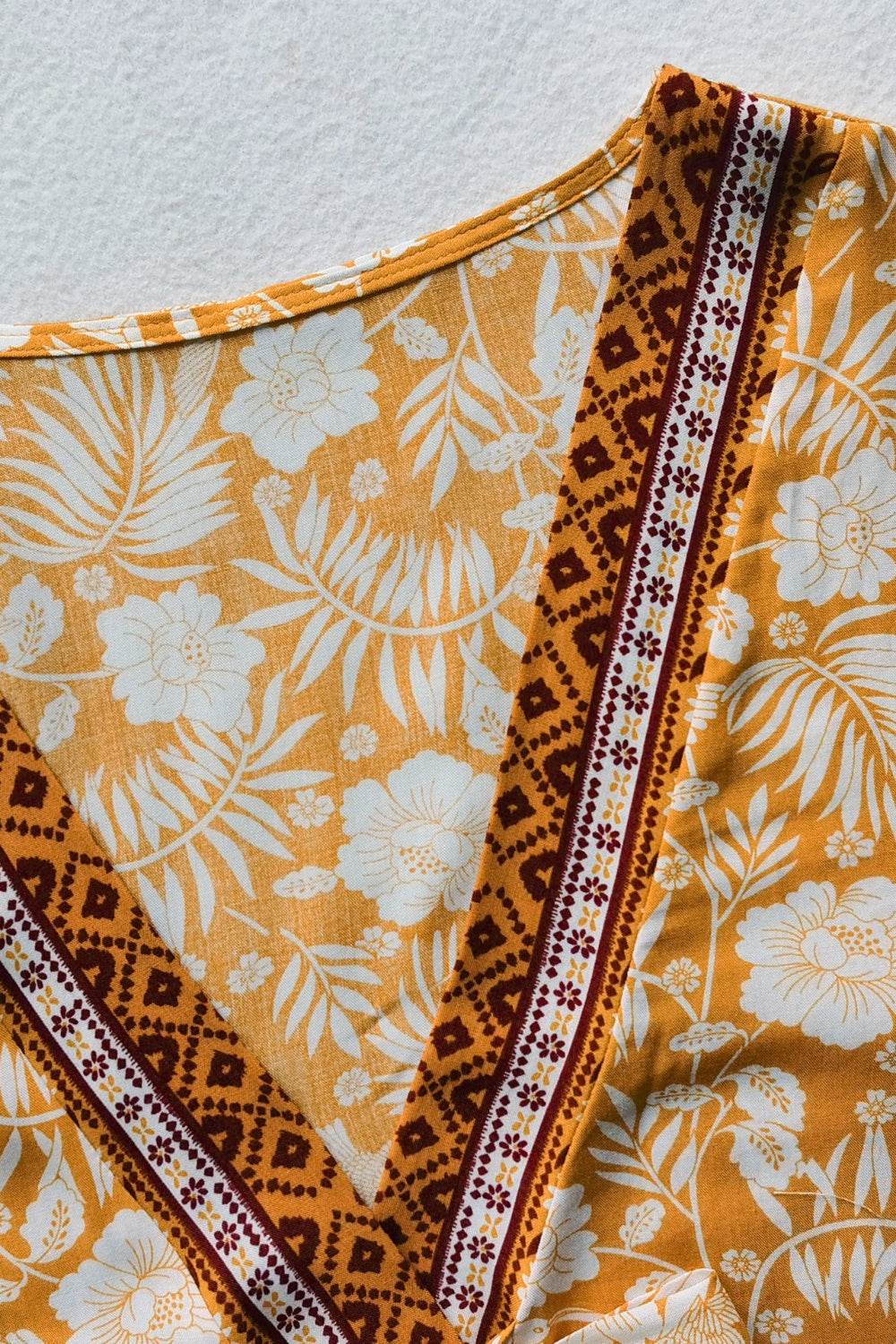 Printed Half Sleeve Top and Slit Skirt Set - DaTrendStore.Com