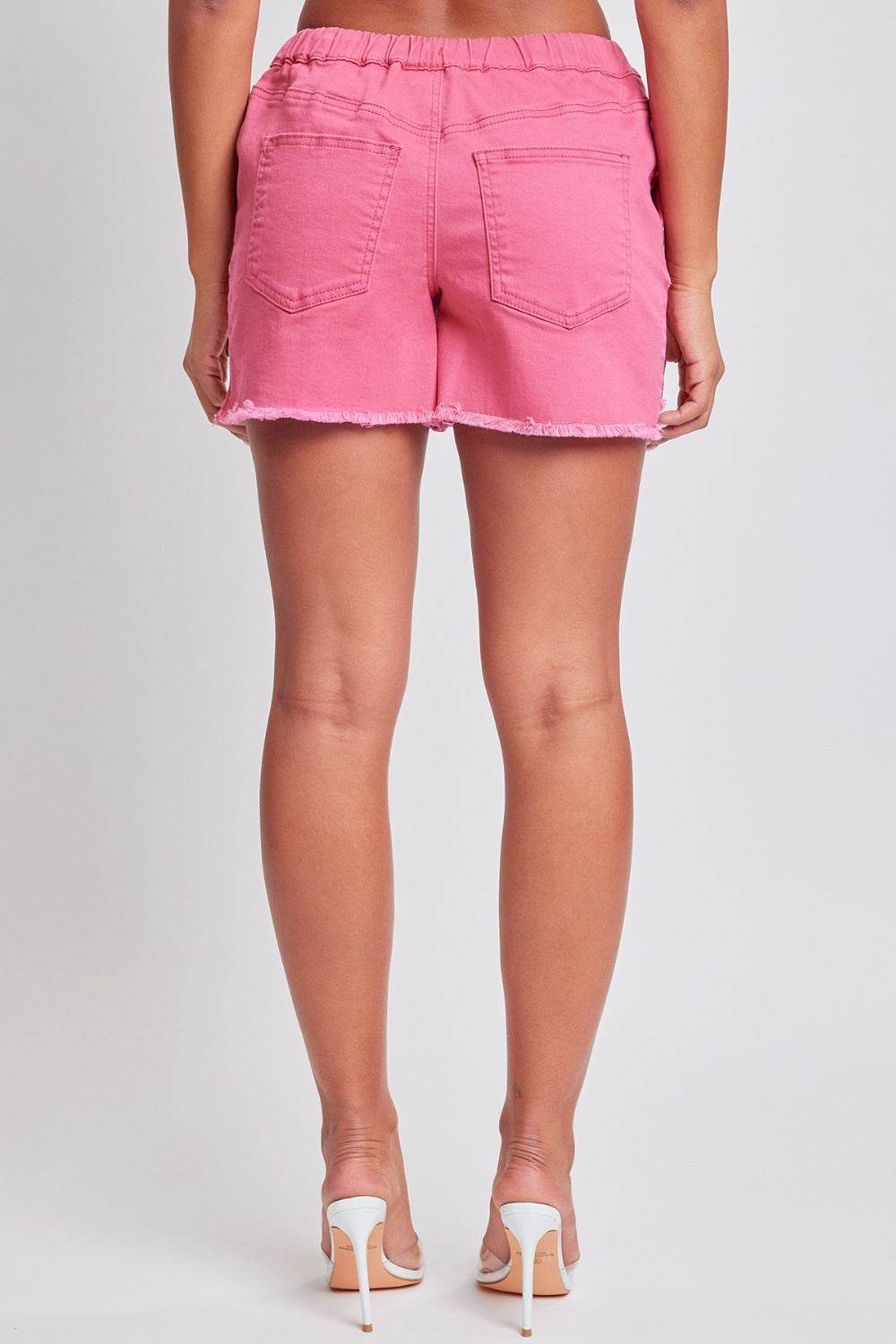 YMI Jeanswear Full Size Drawstring Raw Hem Shorts - DaTrendStore.Com