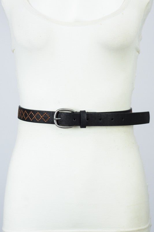 Skinny Punched Out Belt