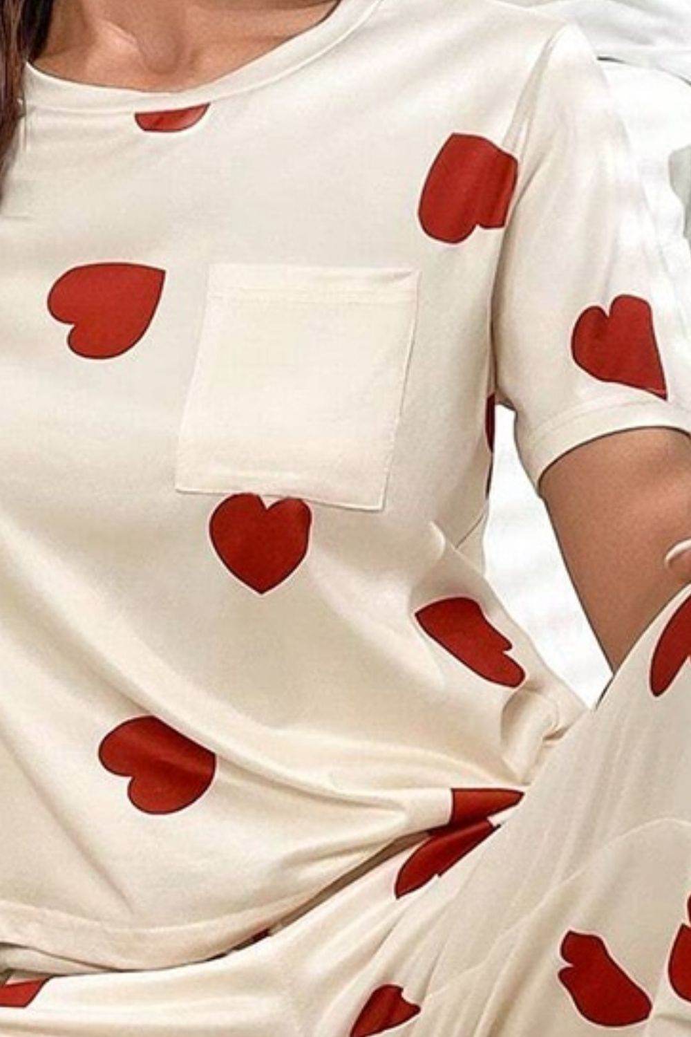 Pocketed Round Neck Top and Drawstring Pants Lounge Set - DaTrendStore.Com