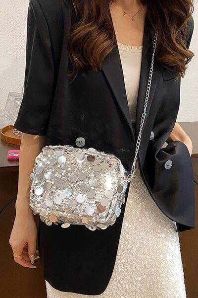 Sequin Chain Shoulder Bag - DaTrendStore.Com