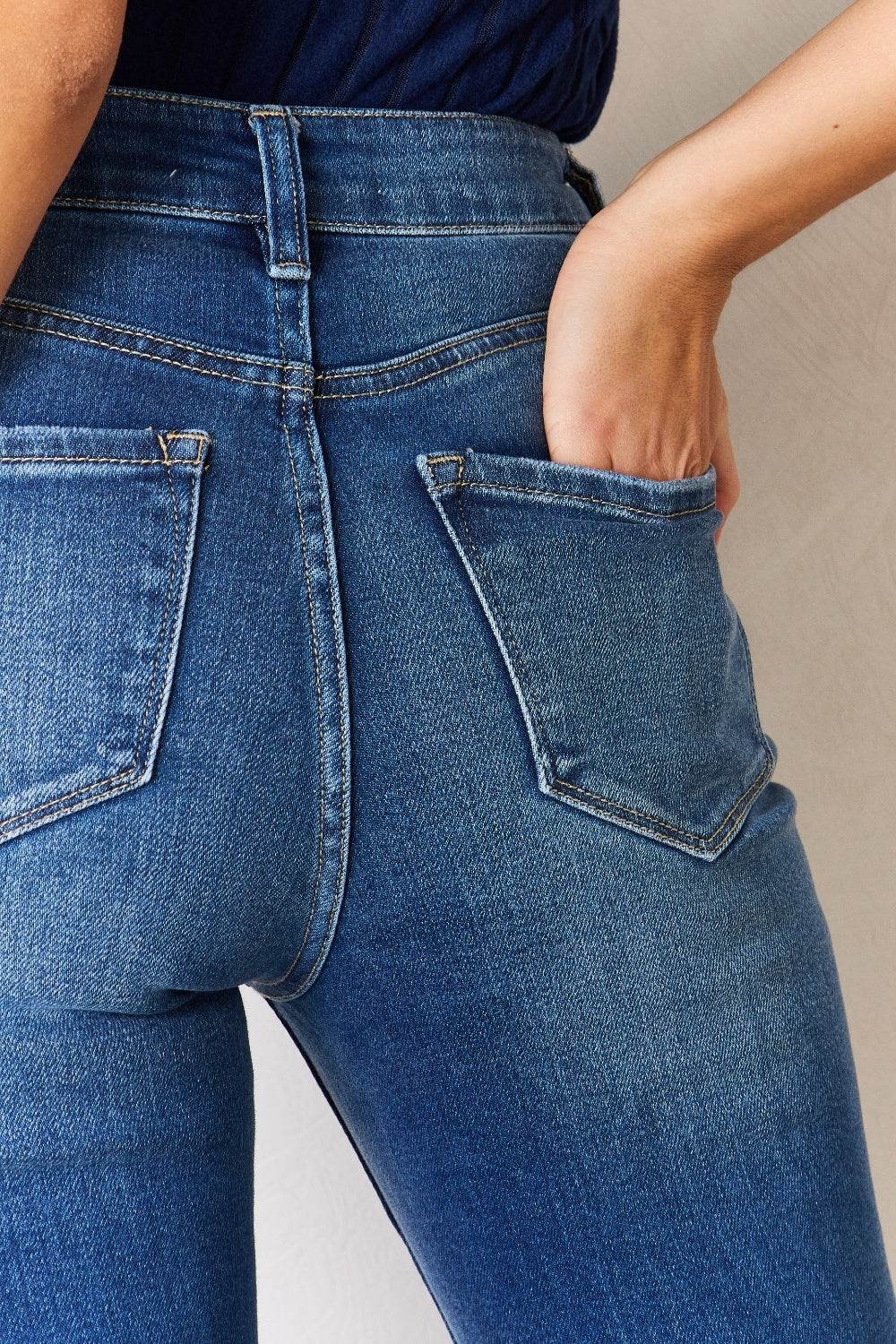 Kancan High Rise Raw Hem Flare Jeans - DaTrendStore.Com