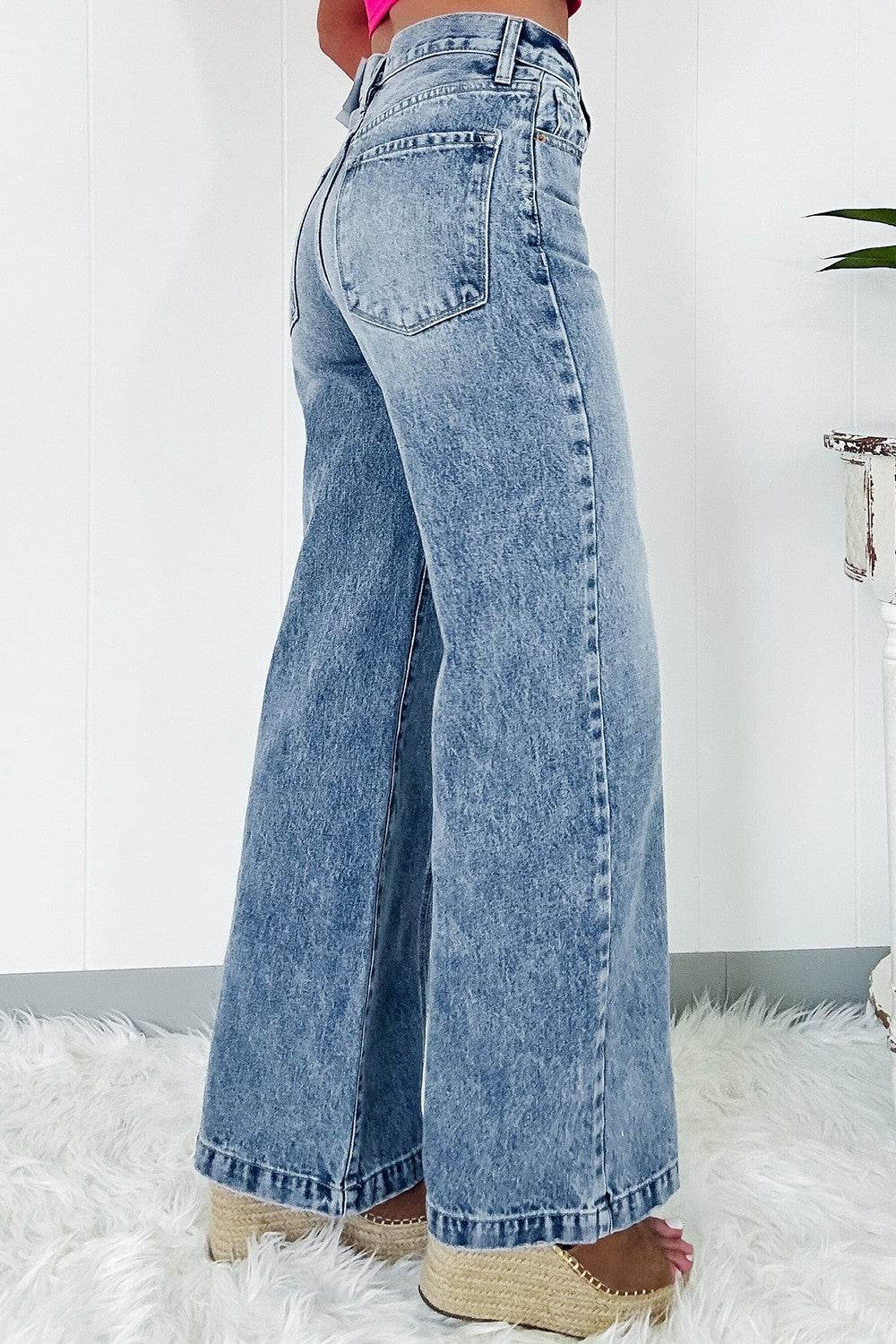 High Waist Wide Leg Jeans - DaTrendStore.Com