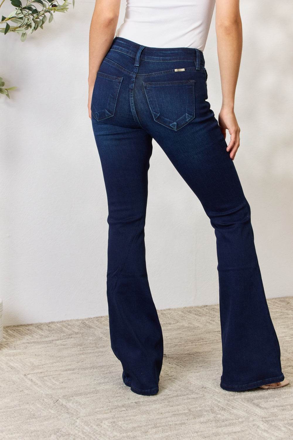 Kancan Full Size Mid Rise Flare Jeans - DaTrendStore.Com