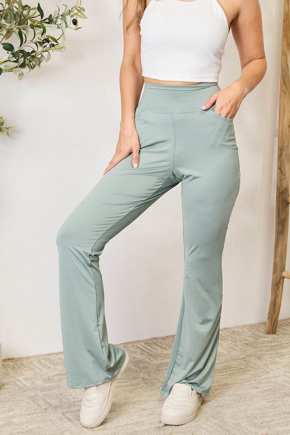 Heimish Full Size Wide Waistband Sports Pants - DaTrendStore.Com