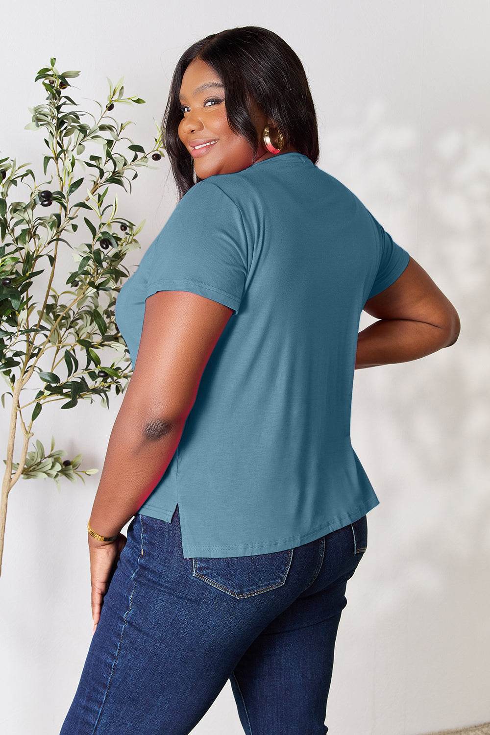 Basic Bae Full Size Round Neck Short Sleeve T-Shirt - DaTrendStore.Com