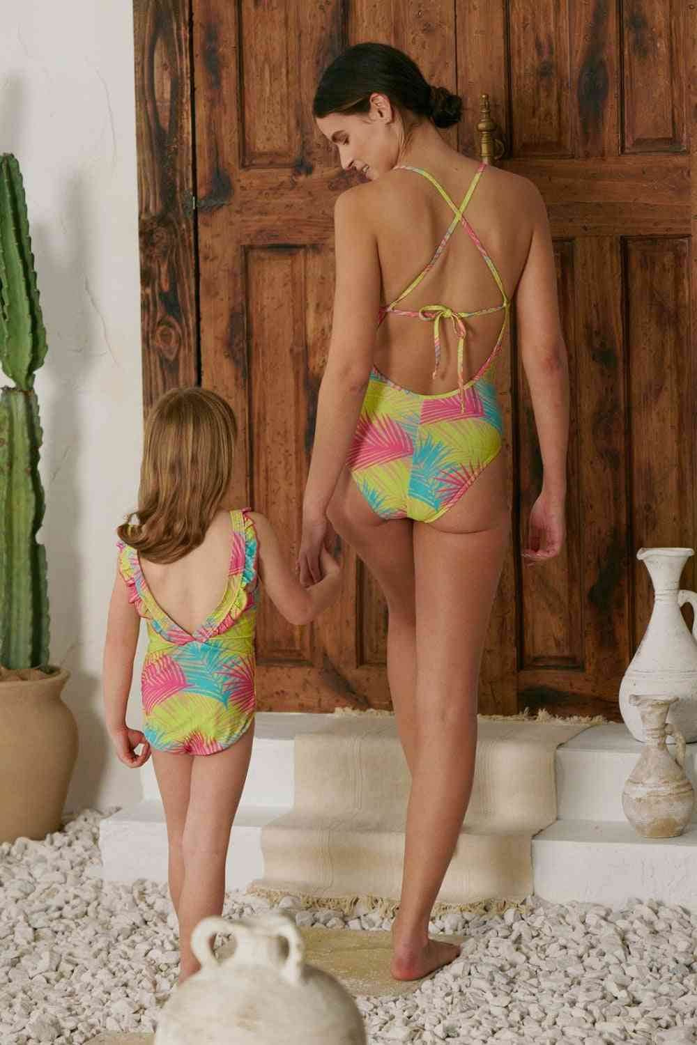 Marina West Swim High Tide One-Piece in Multi Palms - DaTrendStore.Com