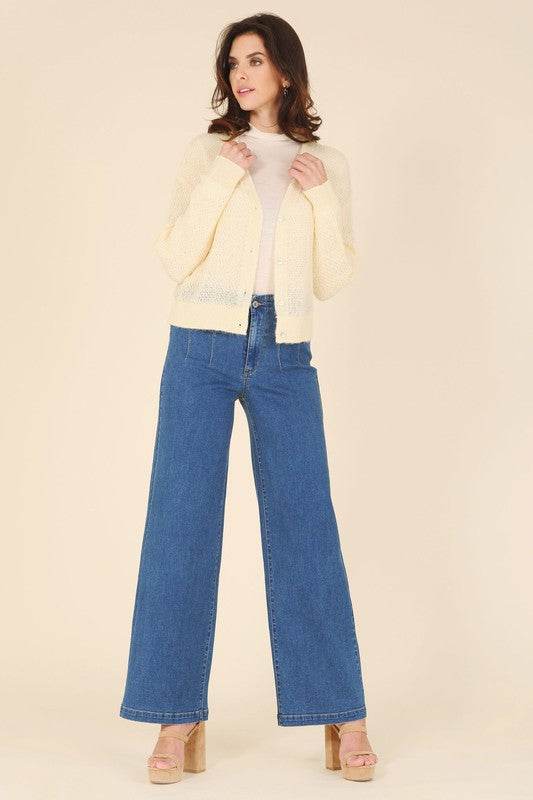 Wool blended sheer cardigan - DaTrendStore.Com