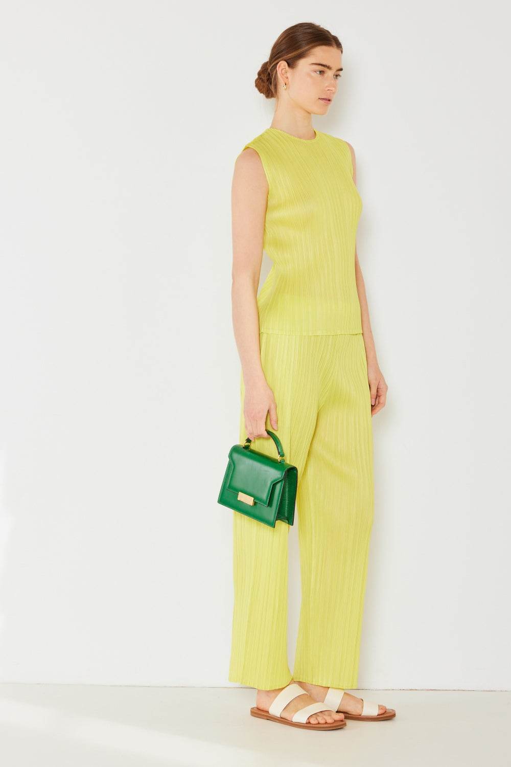 Marina West Swim Pleated Elastic-Waist Straight Pants - DaTrendStore.Com