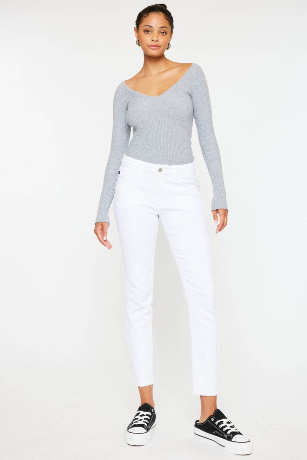 Kancan Mid Rise Ankle Skinny Jeans - DaTrendStore.Com