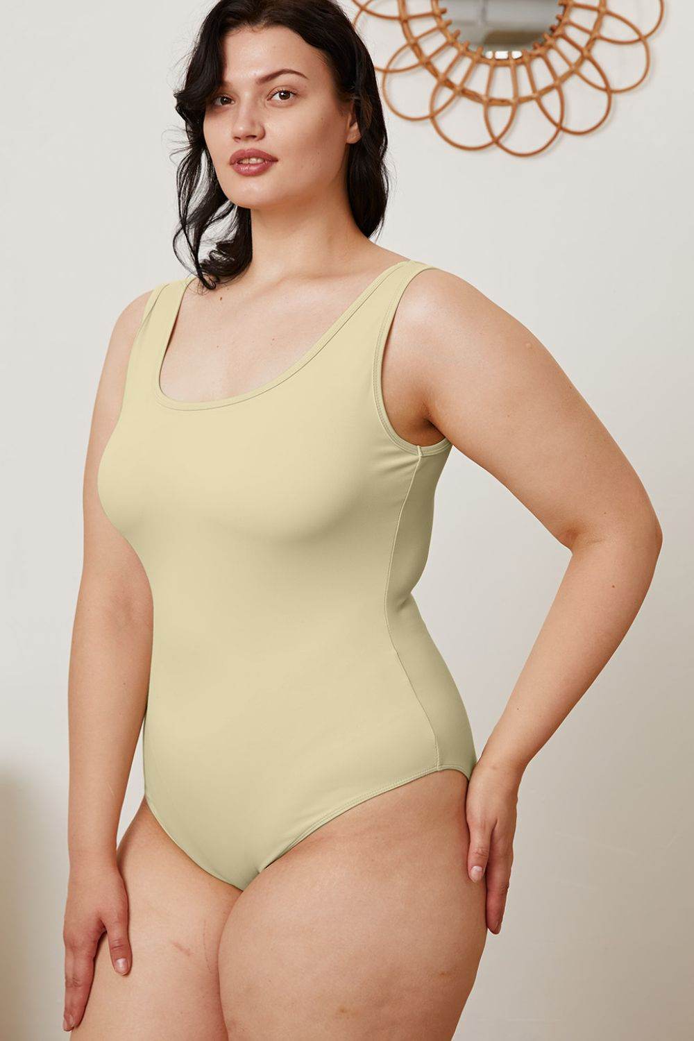Basic Bae Full Size Square Neck Sleeveless Bodysuit - DaTrendStore.Com