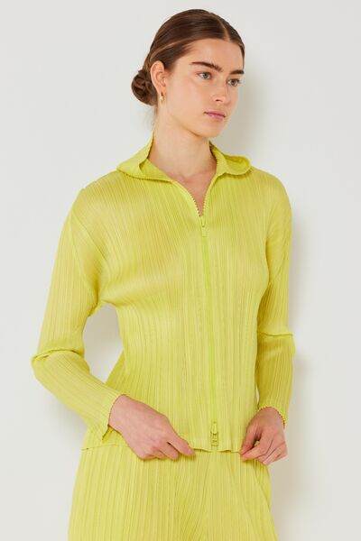 Marina West Swim Pleated Hood Jacket with 2 Way Zipper - DaTrendStore.Com