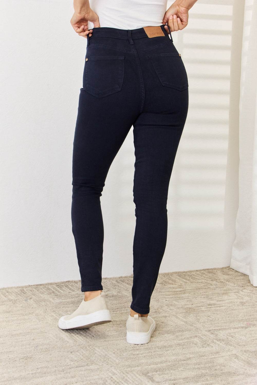 Judy Blue Full Size Garment Dyed Tummy Control Skinny Jeans - DaTrendStore.Com
