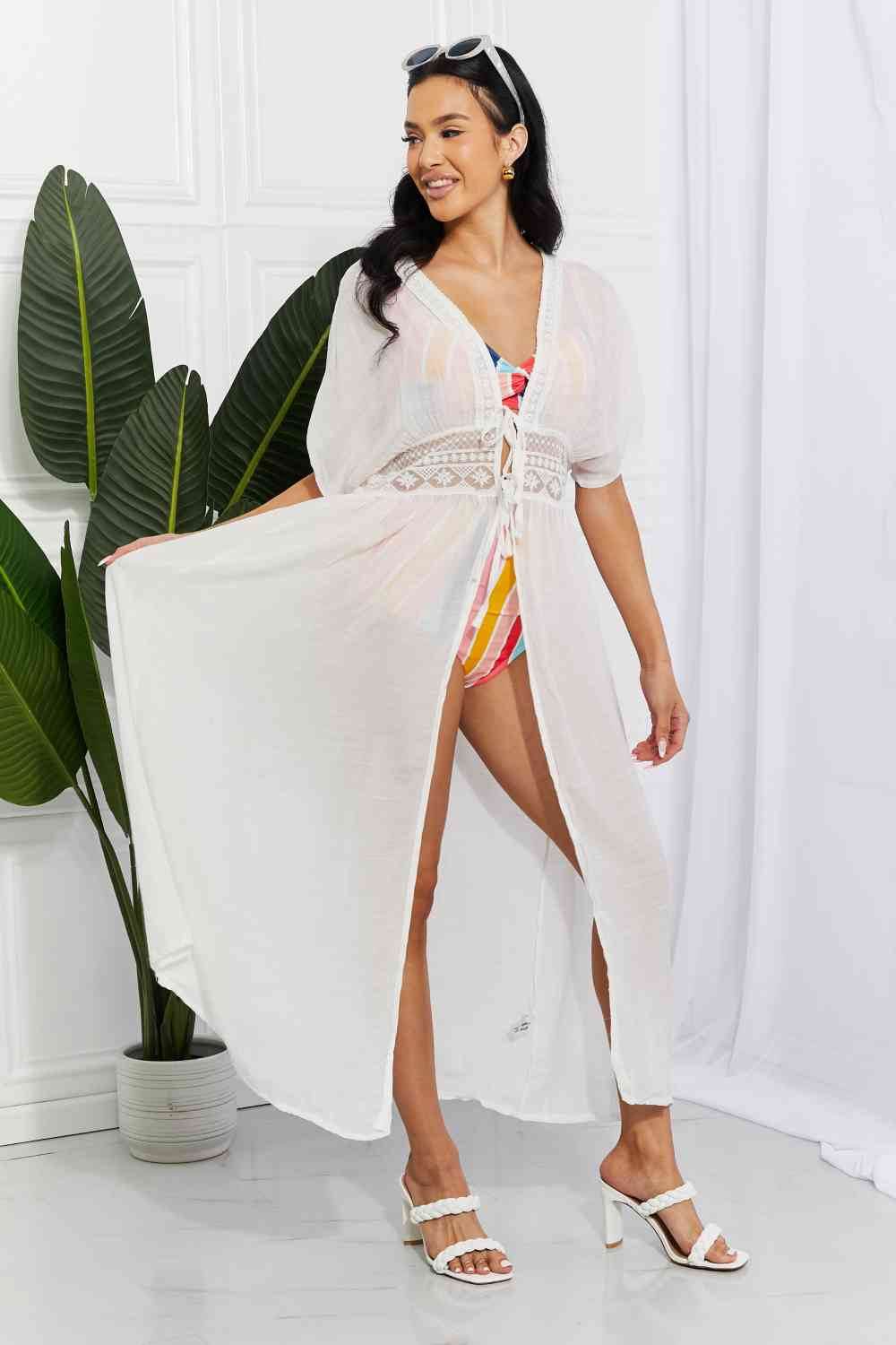 Marina West Swim Sun Goddess Tied Maxi Cover-Up - DaTrendStore.Com