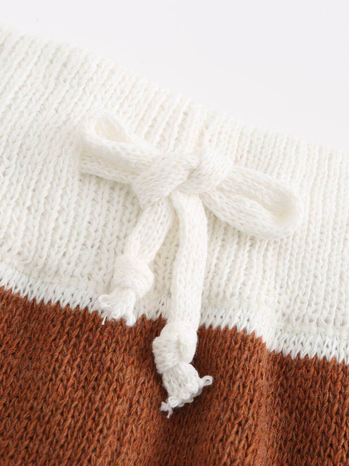 V-Neck Sleeveless Top and Drawstring Shorts Sweater Set - DaTrendStore.Com