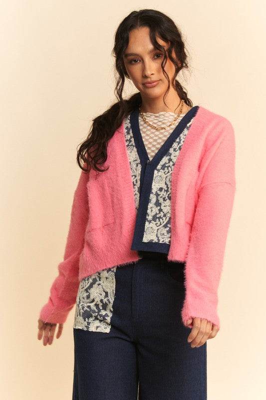 Davi & Dani Open Front Drop Shoulder Cardigan - DaTrendStore.Com