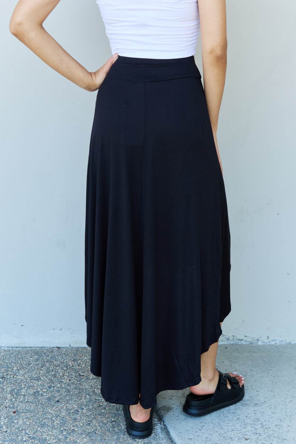 Ninexis First Choice High Waisted Flare Maxi Skirt in Black - DaTrendStore.Com