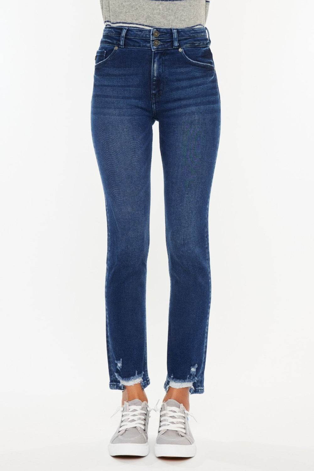Kancan High Rise Slim Straight Jeans - DaTrendStore.Com