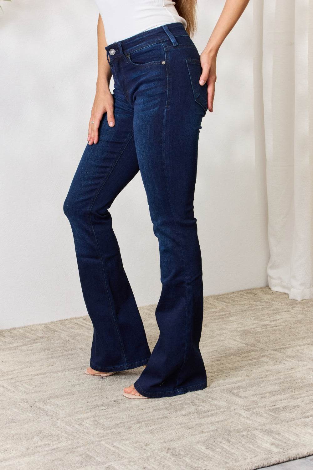 Kancan Full Size Mid Rise Flare Jeans - DaTrendStore.Com
