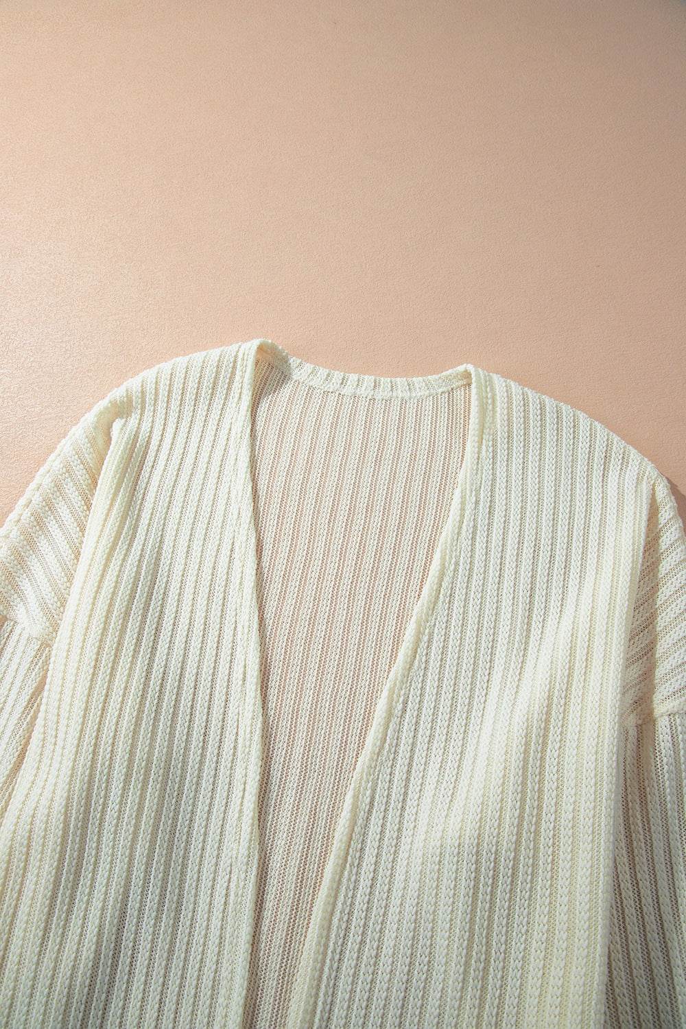 Open Front Long Sleeve Cardigan - DaTrendStore.Com